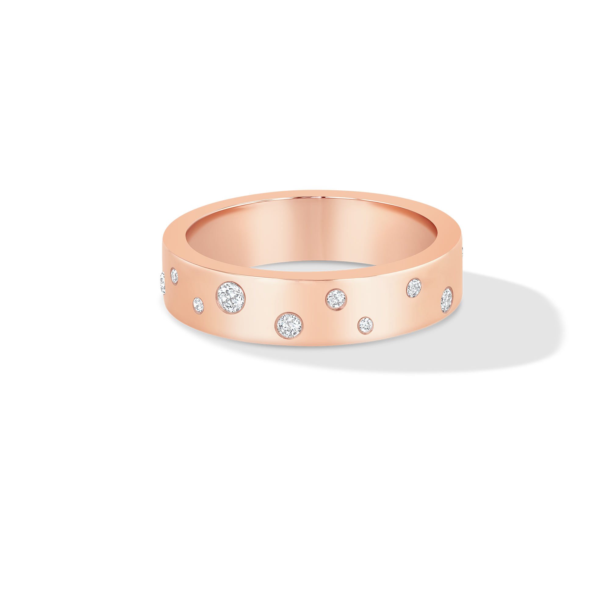 Image of 64Facets Stardust Astral Gold and Diamond Ring with rose cut diamonds